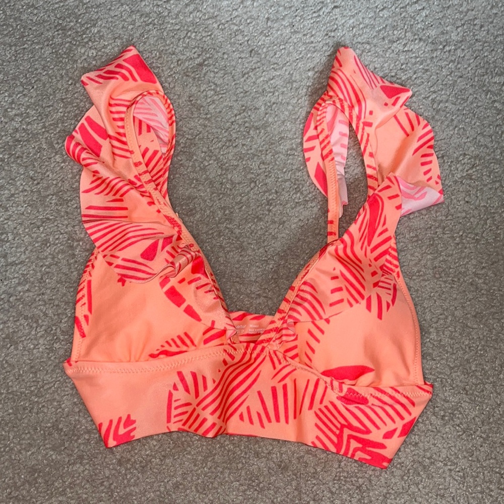 aerie ruffled bikini top size xs